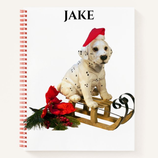 Cahier de Noël de Dalmation customisé. (Devant)