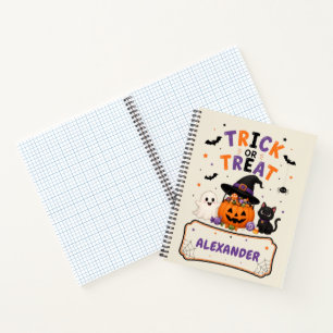 Cahier de nom personnalisé pour Halloween pour enf