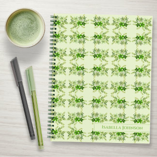 Cahier de noms botaniques à l'aquarelle