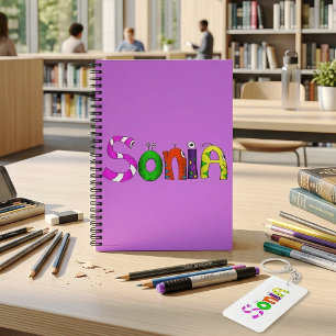 Cahier de noms de dessins animés de drôles de type