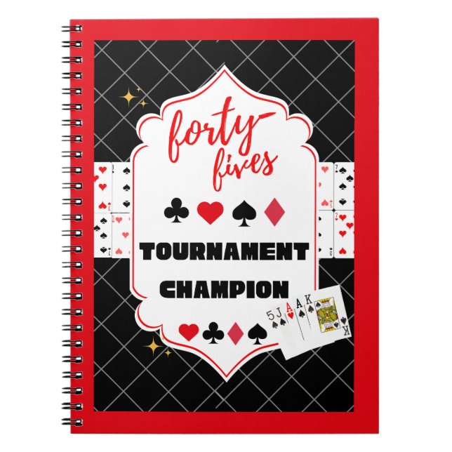 Cahier de notation de tournoi Forty Fives (Devant)