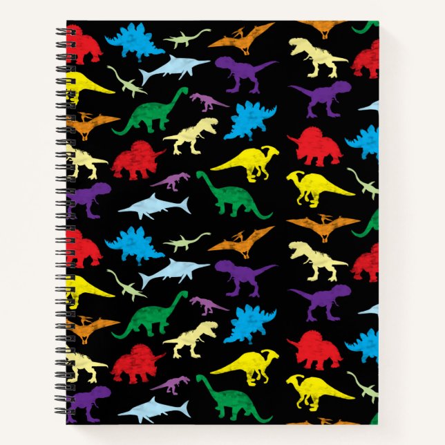Cahier de notes à motif d'enfants aquarelle de din (Devant)