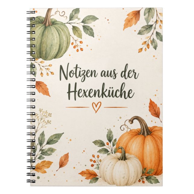 Cahier de notes automnal en spirale « Cuisine de s (Devant)