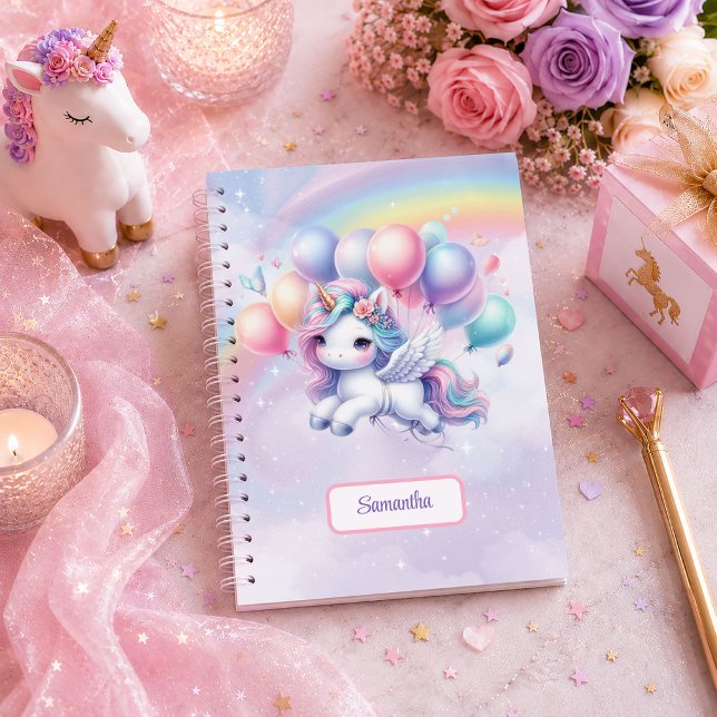 Cahier de notes Cadeau d'anniversaire fille Licorn (Dreamy Unicorn Pink Purple Girl Birthday Gift Notebook

)
