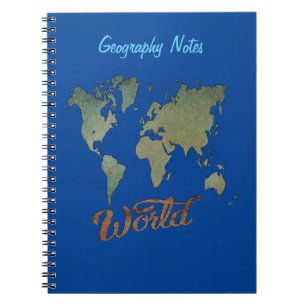 Cahier de notes de géographie pour étudiants et en
