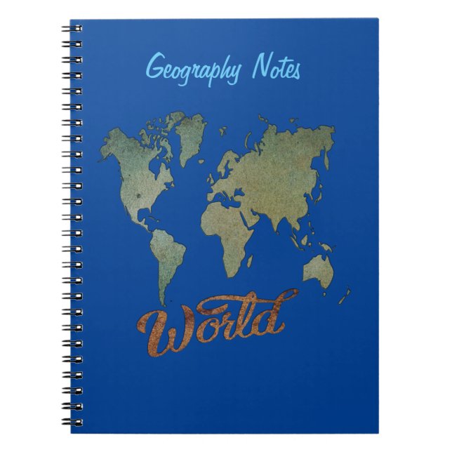 Cahier de notes de géographie pour étudiants et en (Devant)