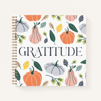 Cahier de notes de gratitude de citrouille automna