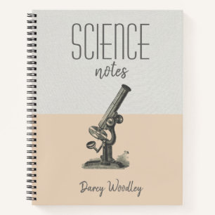 Cahier de notes de sciences personnalisé