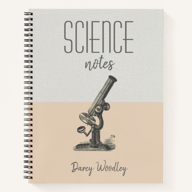 Cahier de notes de sciences personnalisé (Devant)