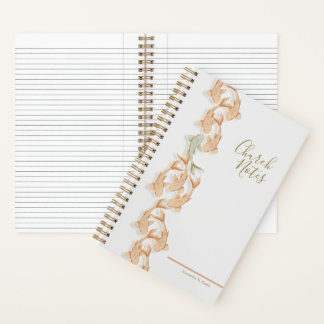 Cahier de notes d'église à spirale