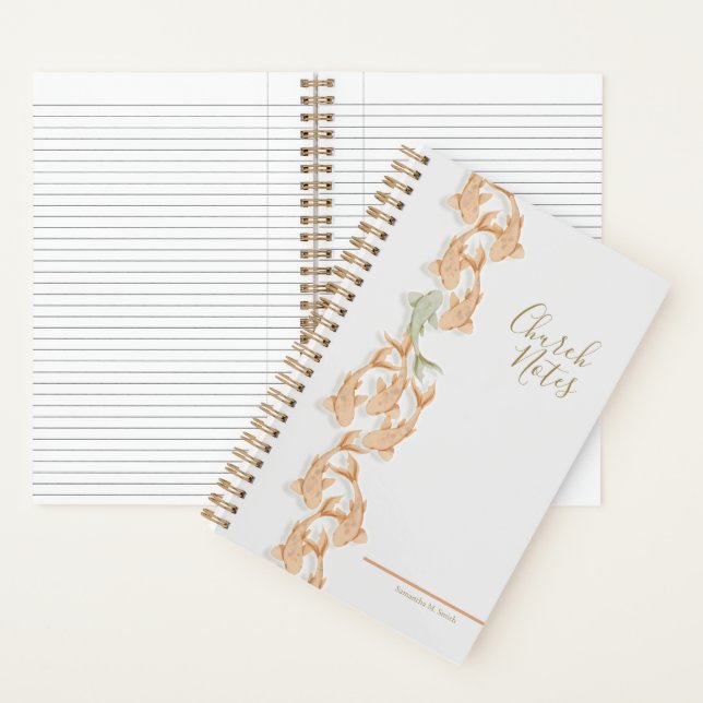 Cahier de notes d'église à spirale (À l'intérieur)