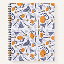 Cahier de notes doodle Halloween mignon – Citrouil