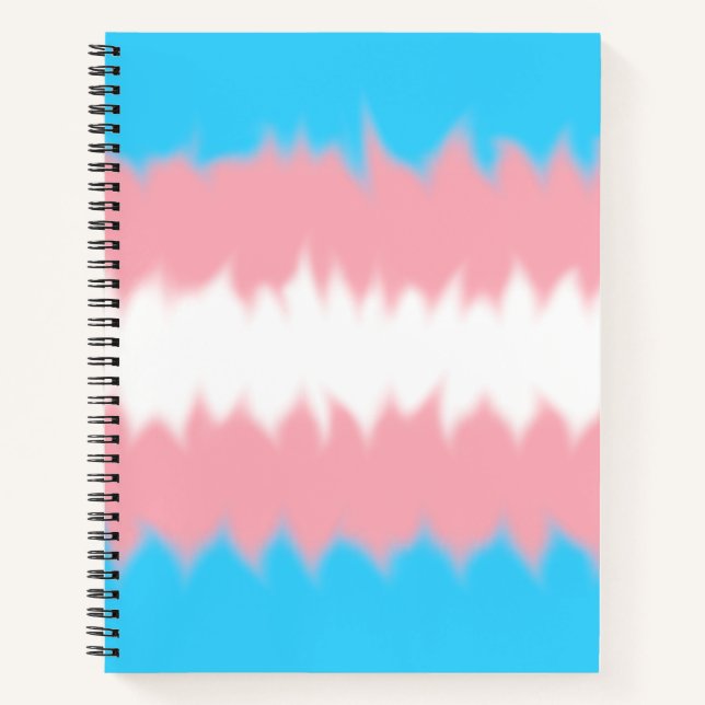 Cahier de notes Drapeau Trans (Devant)