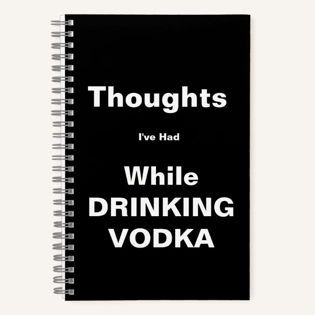 Cahier de notes en buvant du Vodka (Recto)