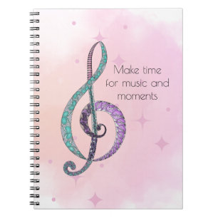 Cahier de notes en clé de sol Melody in Line & Col