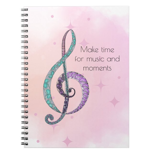 Cahier de notes en clé de sol Melody in Line & Col (Devant)