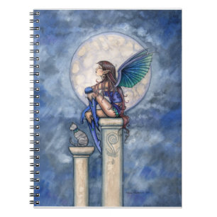 Cahier de notes Fantastique Fée et Chat de Lune In