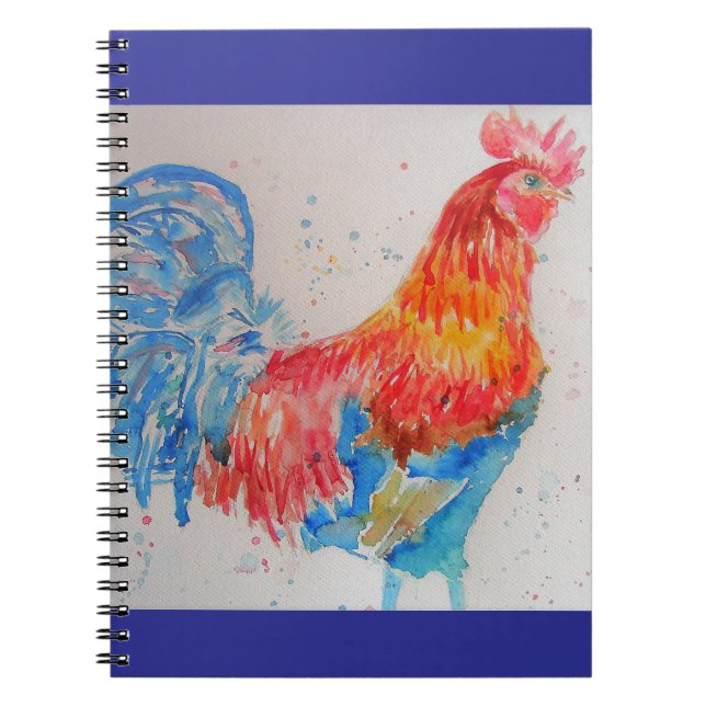 Cahier de notes Garçons Enfants Oiseaux Poulet Aqu (Devant)