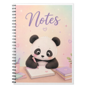 Cahier de notes Panda Mignon – Bureau d'étude Past