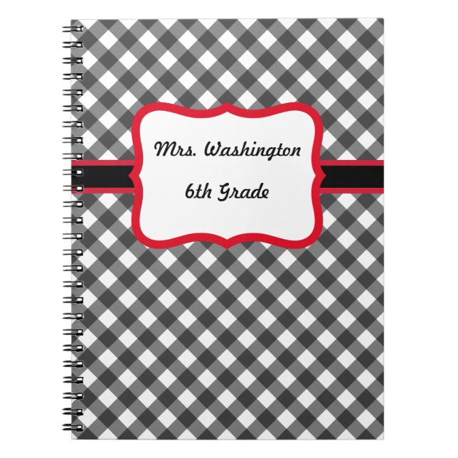 Cahier de notes personnalisé pour enseignant (Devant)