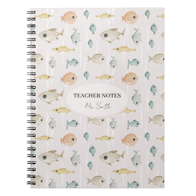 Cahier de notes personnalisé pour enseignant mascu (Devant)