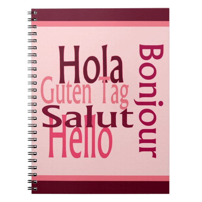 Cahier de notes photo spirale Bienvenue (Devant)