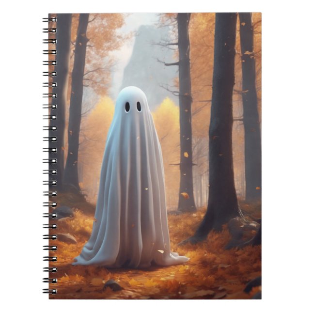 Cahier de notes photo spirale Fantôme d'automne (Devant)