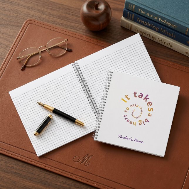 Cahier de notes pour enseignant à citation en spir (Créateur téléchargé)