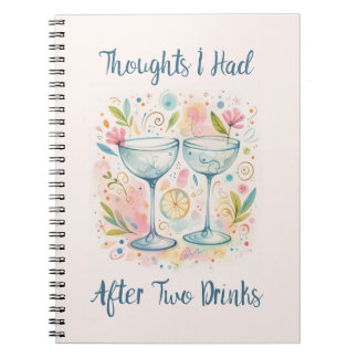 Cahier de pensées après deux verres