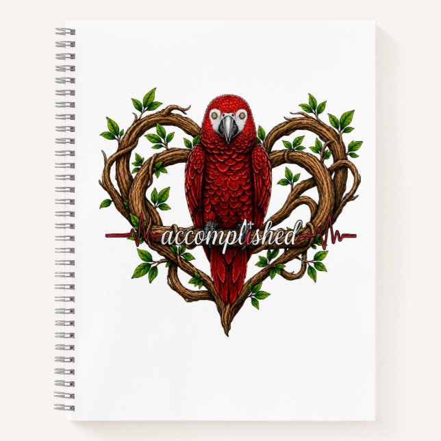 Cahier de perroquet inspirant - Accompli (Devant)