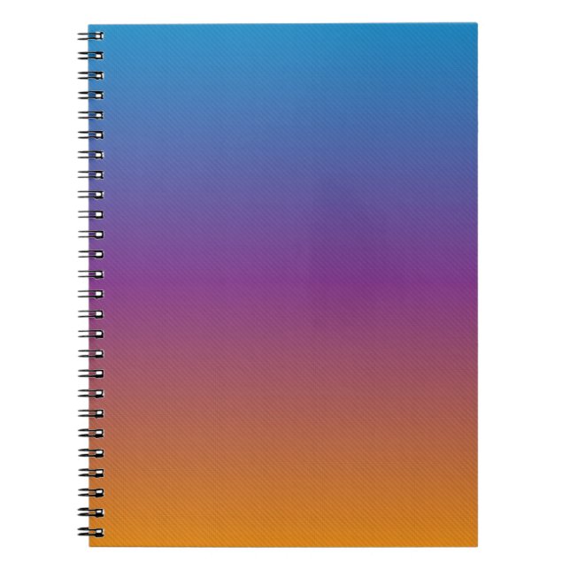 Cahier de photos à dégradé bleu, violet et orange (Devant)
