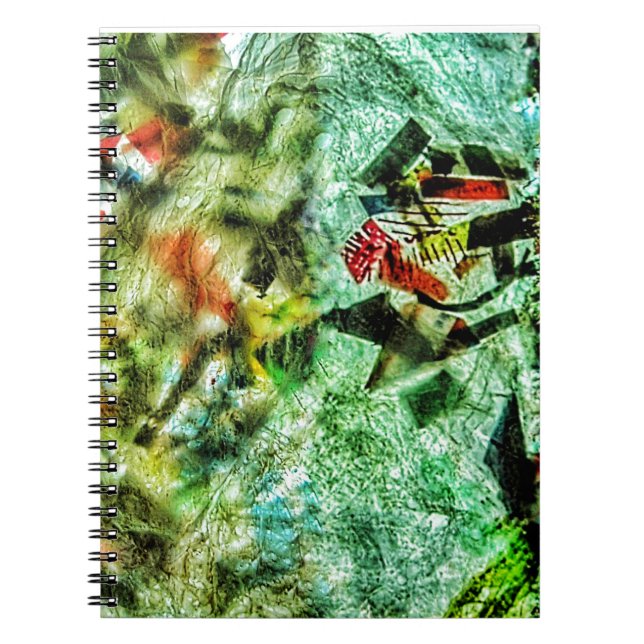 Cahier de photos abstrait spirale apaisant blanc,  (Devant)