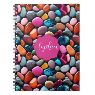Cahier de photos en spirale rose Vibrant Pebbles
