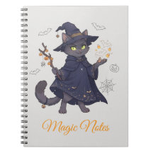 Cahier de photos Halloween de chat magique mignon