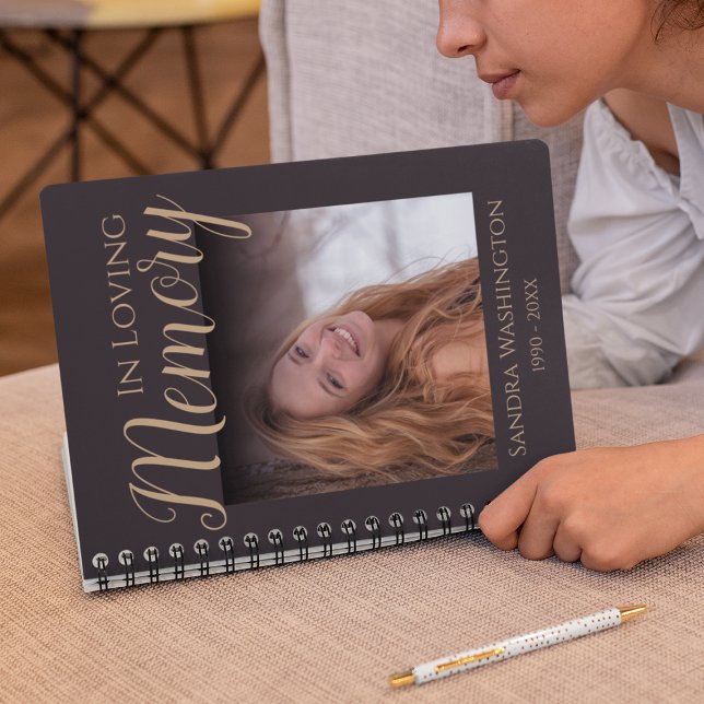 Cahier de photos spirale moderne pour invités mémo (Créateur téléchargé)