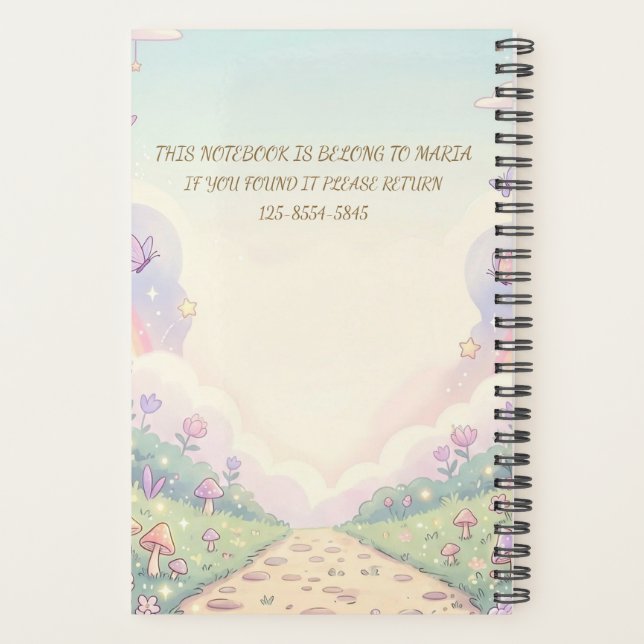 Cahier de planification d'aventure arc-en-ciel pou (Dos)