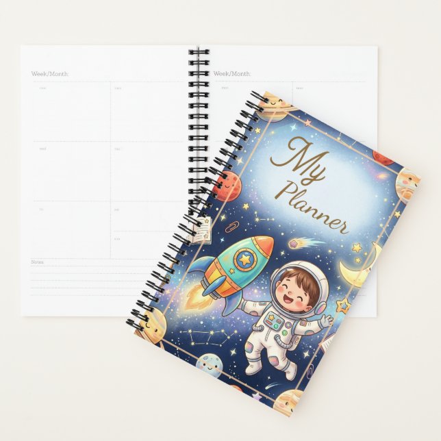 Cahier de planification d'aventure pour enfants mi (Devant avec enveloppe)