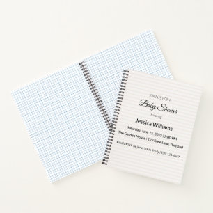 Cahier de planification de Baby Shower Élégant N