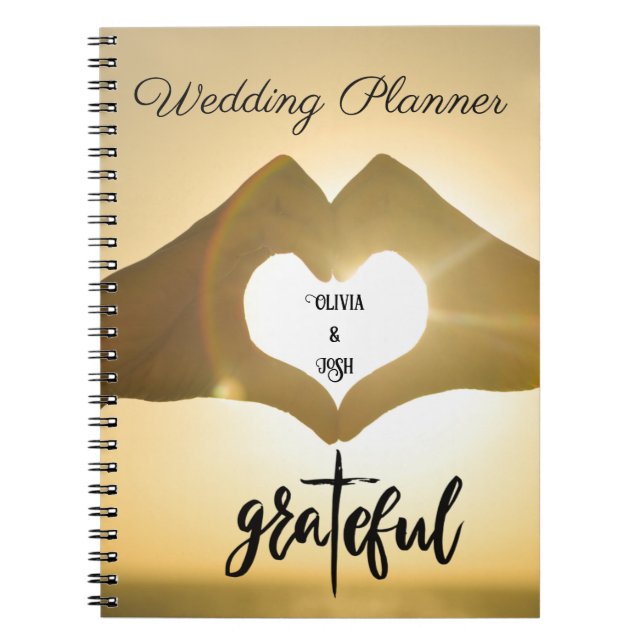 Cahier de planification de mariage à cœur reconnai (Devant)