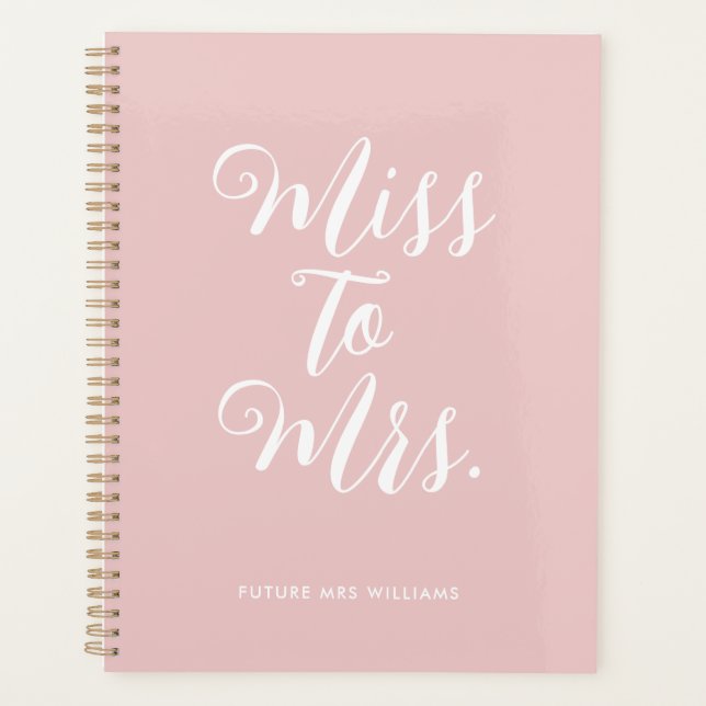 Cahier de planification de mariage moderne Miss to (Devant)