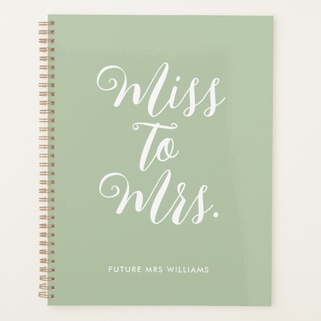 Cahier de Planification de Mariage Simple Miss to  (Devant)