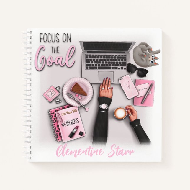 Cahier de planification Girl Boss HQ « Concentrez- (Devant)