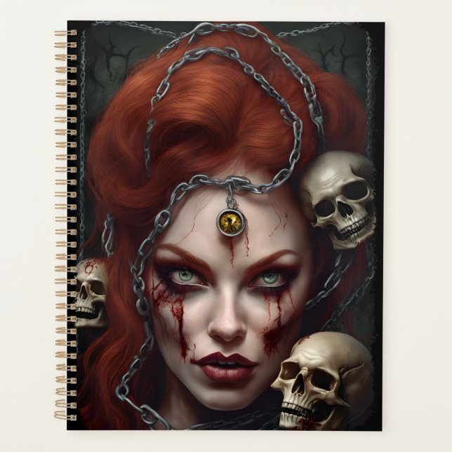 Cahier de planification hebdomadaire Goth Cheveux  (Devant)