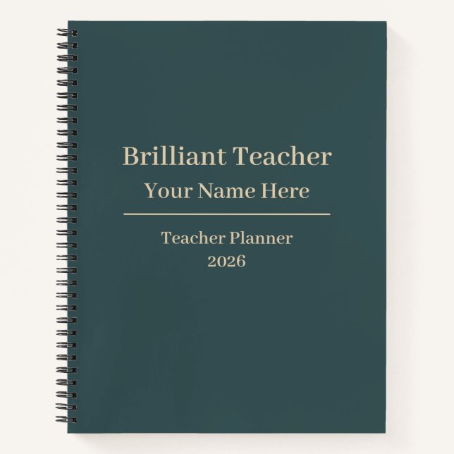 Cahier de planification personnalisé pour enseigna (Devant)