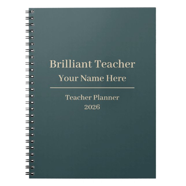 Cahier de planification personnalisé pour enseigna (Devant)
