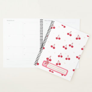 Cahier de planification scolaire Cherry Hearts pou