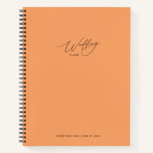 Cahier de Plans de Mariage Papaye Orange