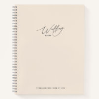 Cahier de plans de mariage rose