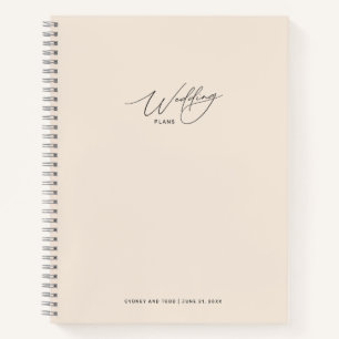 Cahier de plans de mariage rose