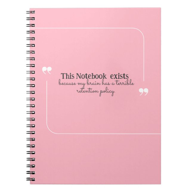 Cahier de politique de rétention de citations drôl (Devant)